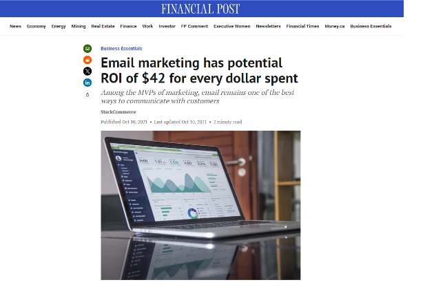 email marketing roi